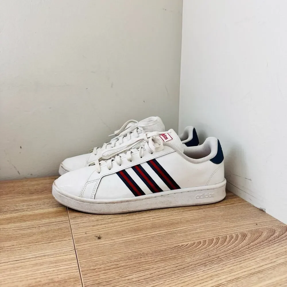 Adidas Grand Court White And Red Sneakers Men’s Size 11.5